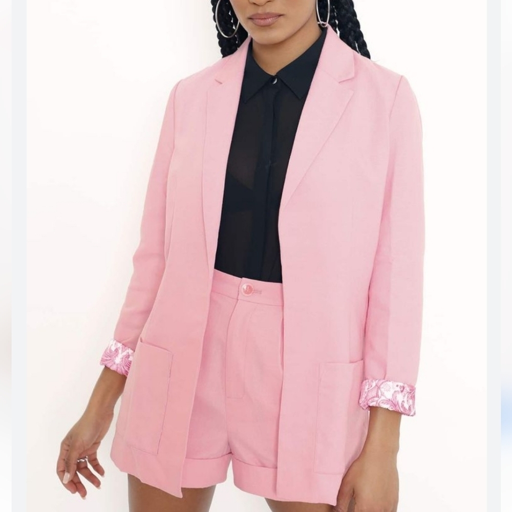 Blackmilk Pink Blazer Jacket Office Attire